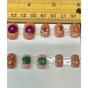 Whimsical Sport Length Press Glue On Nail Set